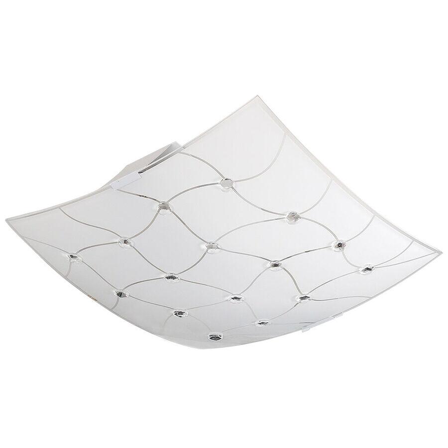 Plafon Bronzearte 2 Lâmpadas Trama E27 Branco