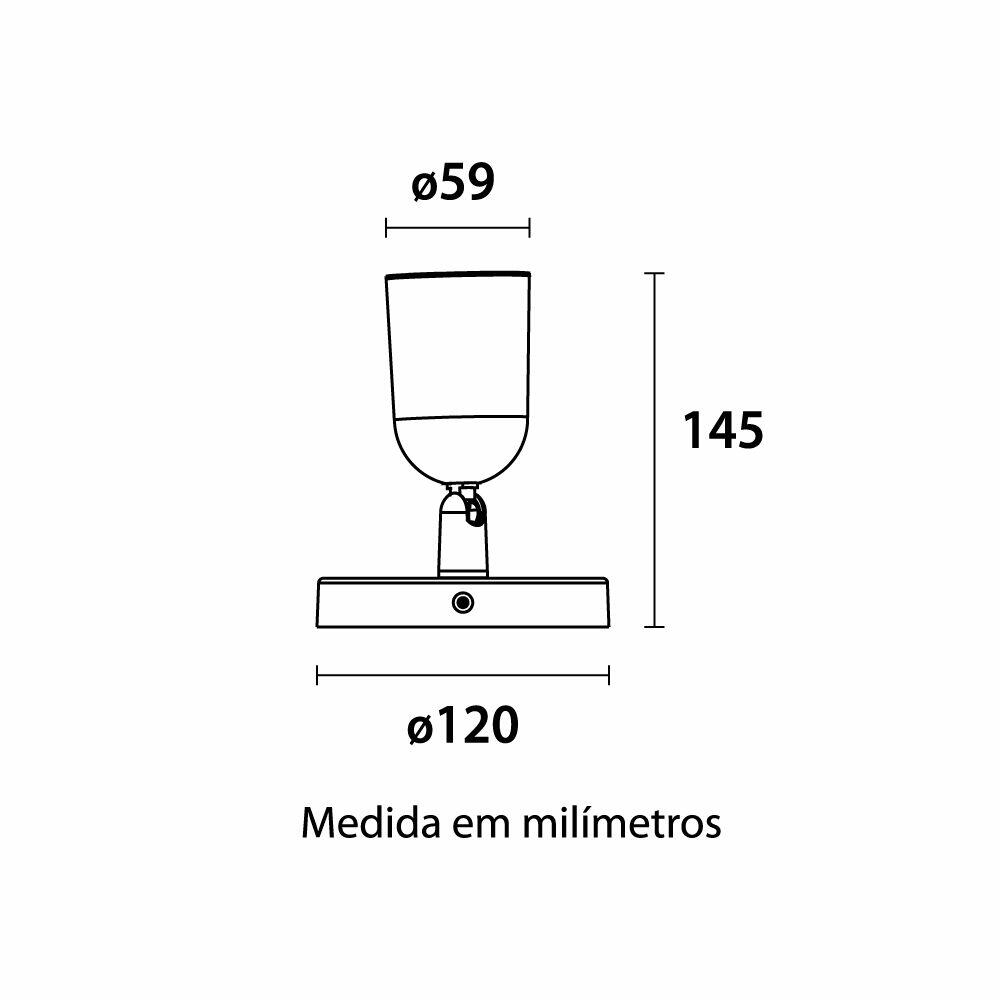Spot LED Preto 5w 6.500k Luz Branco Frio Blumenau Iluminação