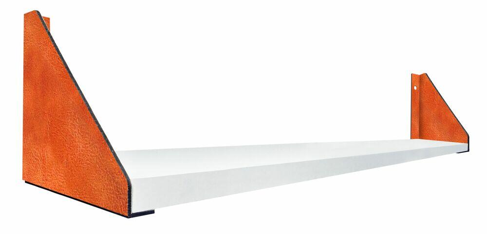 Prateleira Prat-K Suporte V 10x60cm Branco/Marrom