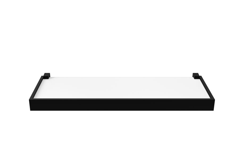 Prateleira Prat-K Duetto 20x60cm Branco/Preto