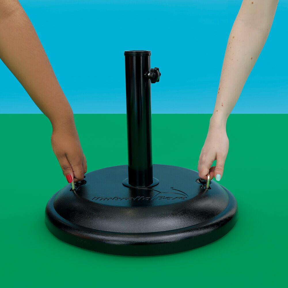 Base para Guarda Sol/Ombrelone Redonda 22kg Preta Mor