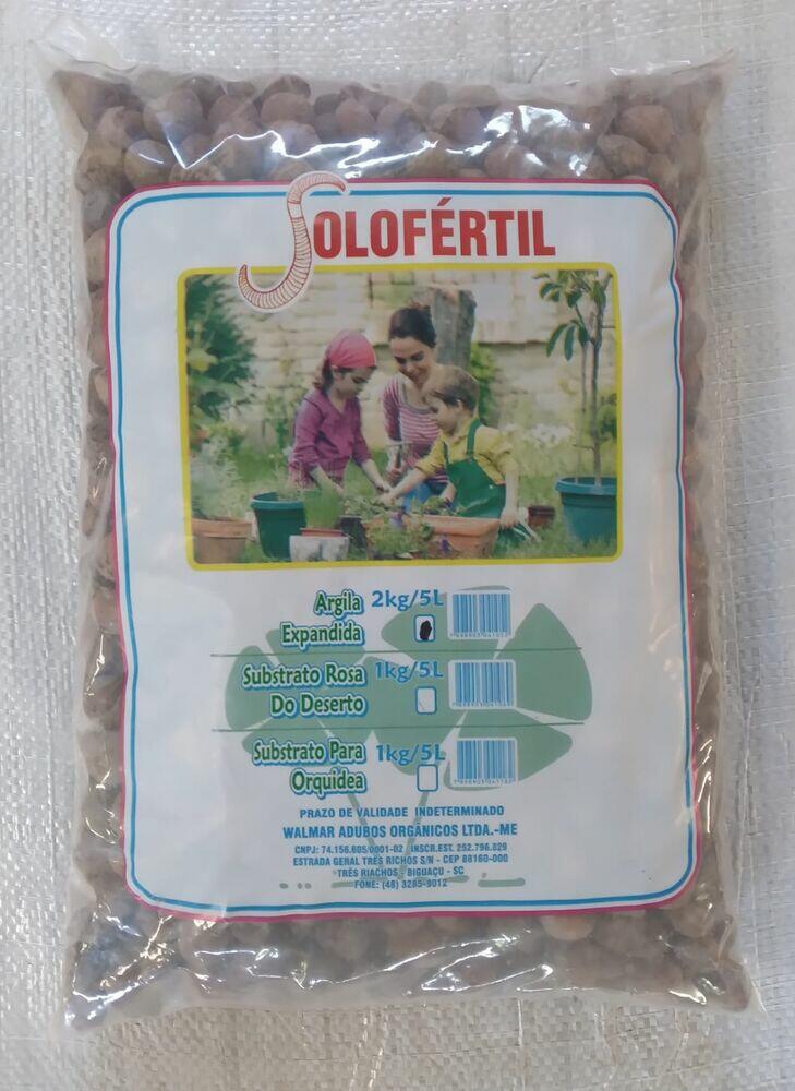 Argila Tipo Expandida 2kg Marrom Solo Fértil