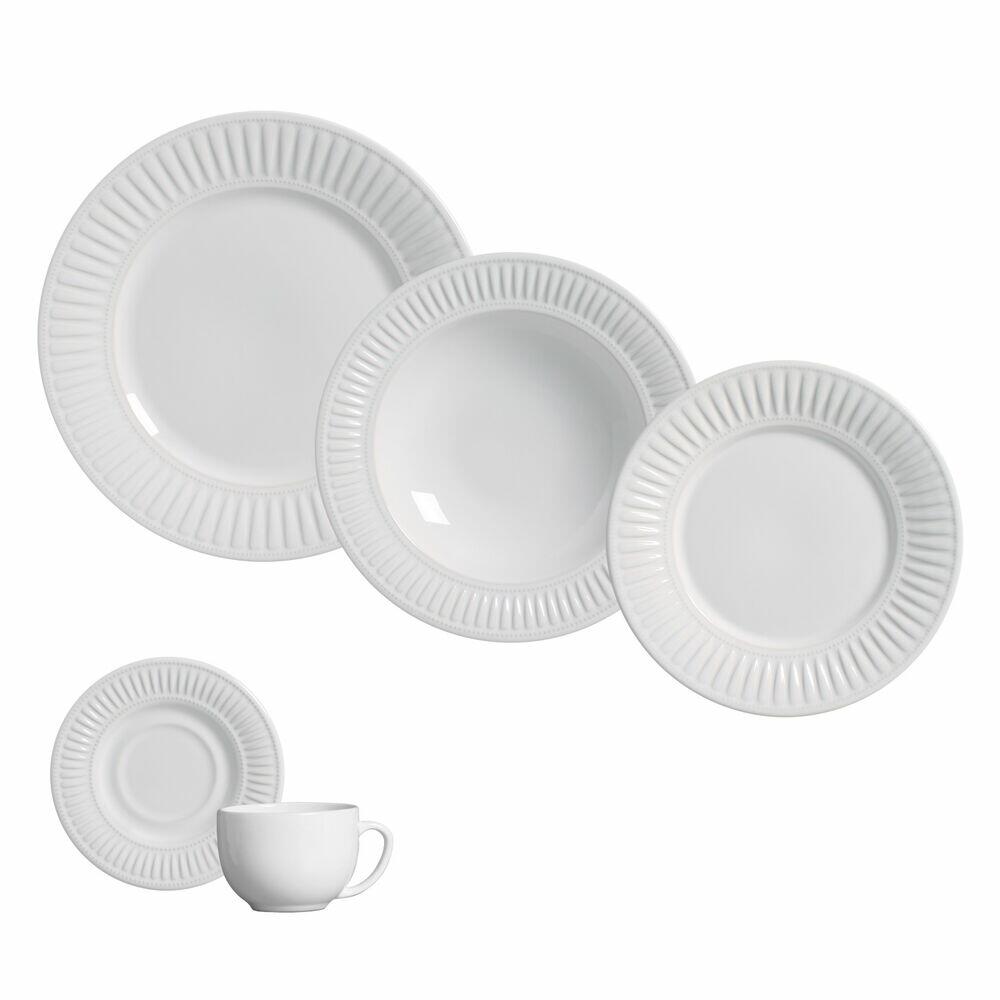 Jogo de Jantar Porto Brasil Daisy 30 Peças Branco
