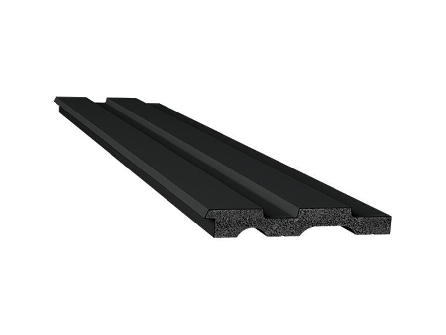 Faixa Ripada Santa Luzia Preto 15x280