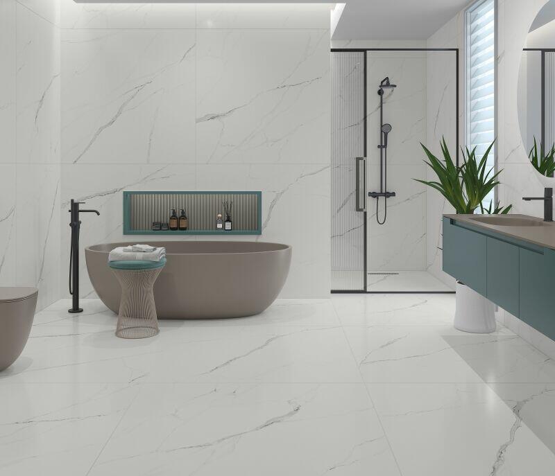 Porcelanato Statuario Retificado Polido 61x120 Damme
