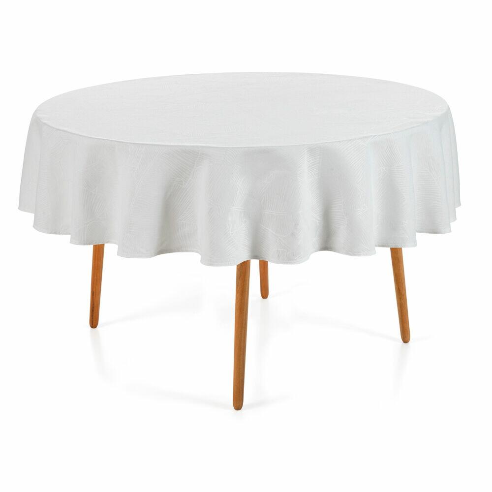 Toalha de Mesa Redonda Karsten 178cm Herbare Branco