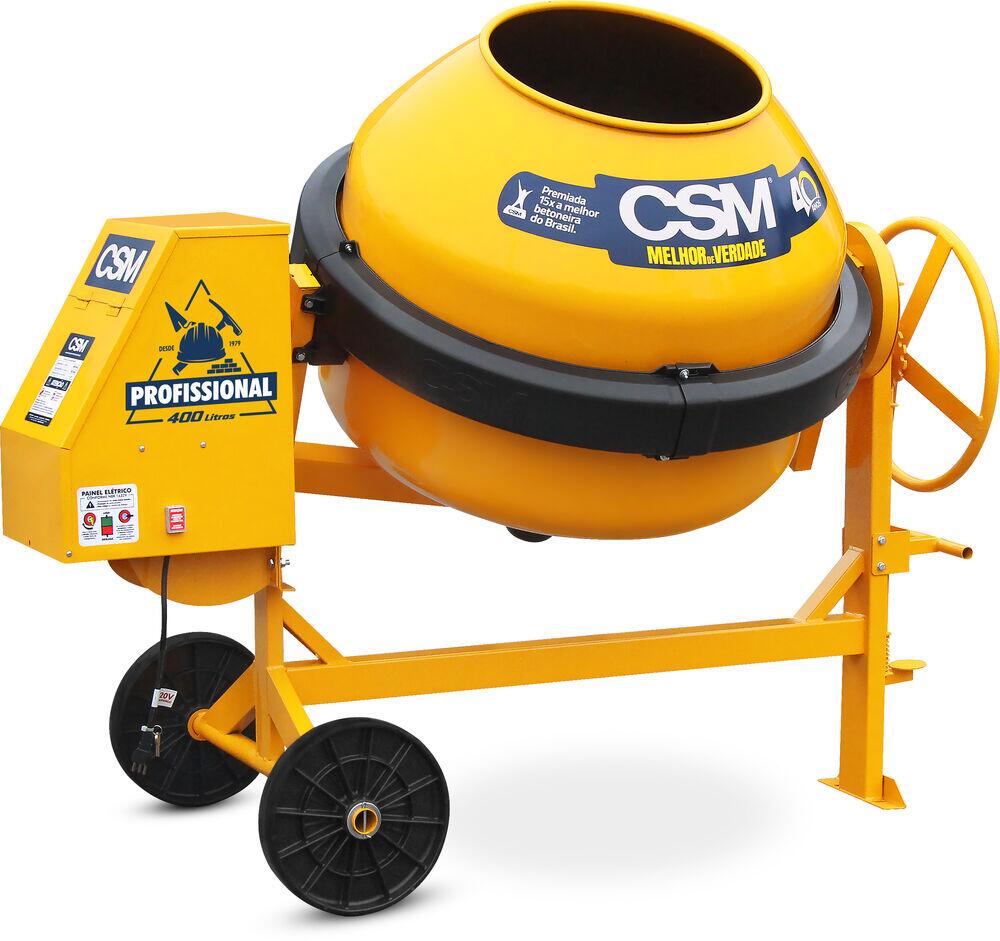 Betoneira CSM Profissional Monofásico 400L com Motor