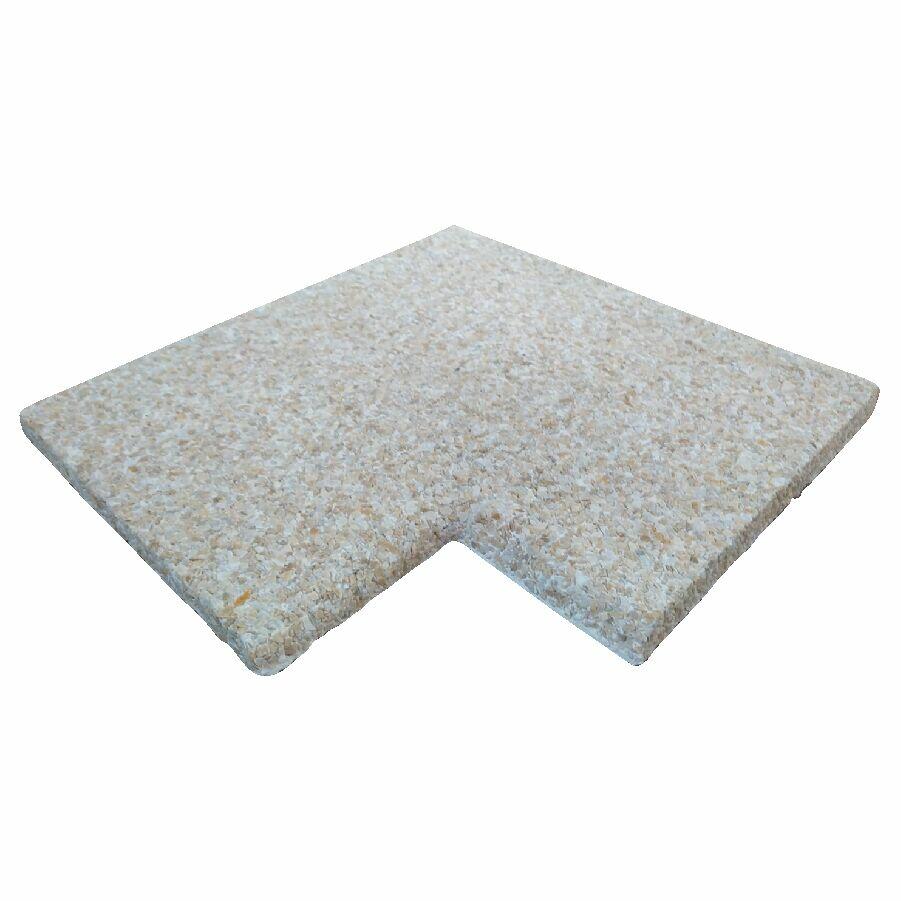 Borda Boleada Canto 90º Via di Sassi Beige 32,5x32,5x2 Cimentíssimo