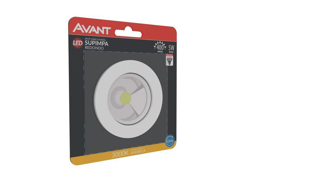 Spot LED Quadrado Avant 1,5W Minielegance 2700K Preto Bivolt