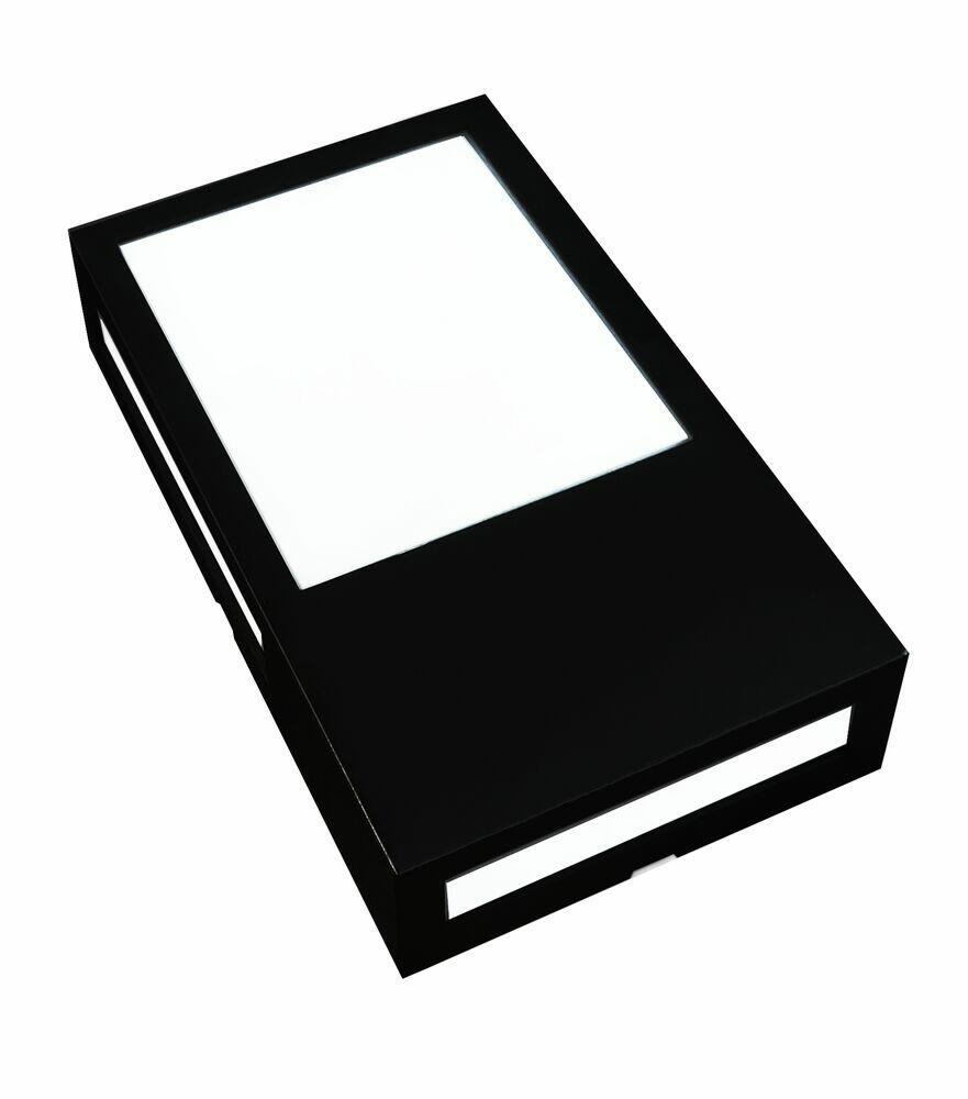 Arandela LED 12W Cube 3000K Preto Bivolt Luz Amarela Avant