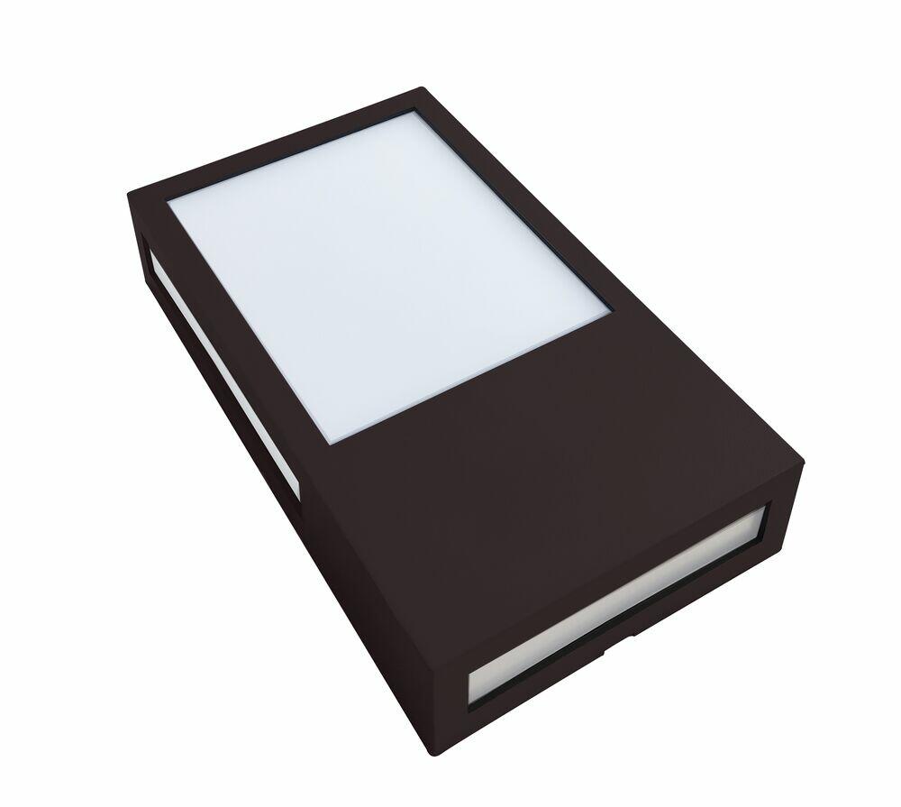 Arandela LED 12W Cube 3000K Café Bivolt Luz Amarela Avant