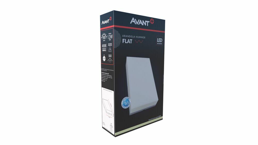 Arandela LED 12W Flat 4000K Bivolt Luz Neutra Avant