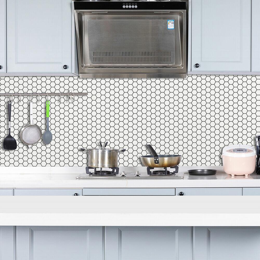 Pastilha Autoadesiva Hexa Branco 30x30 Málaga