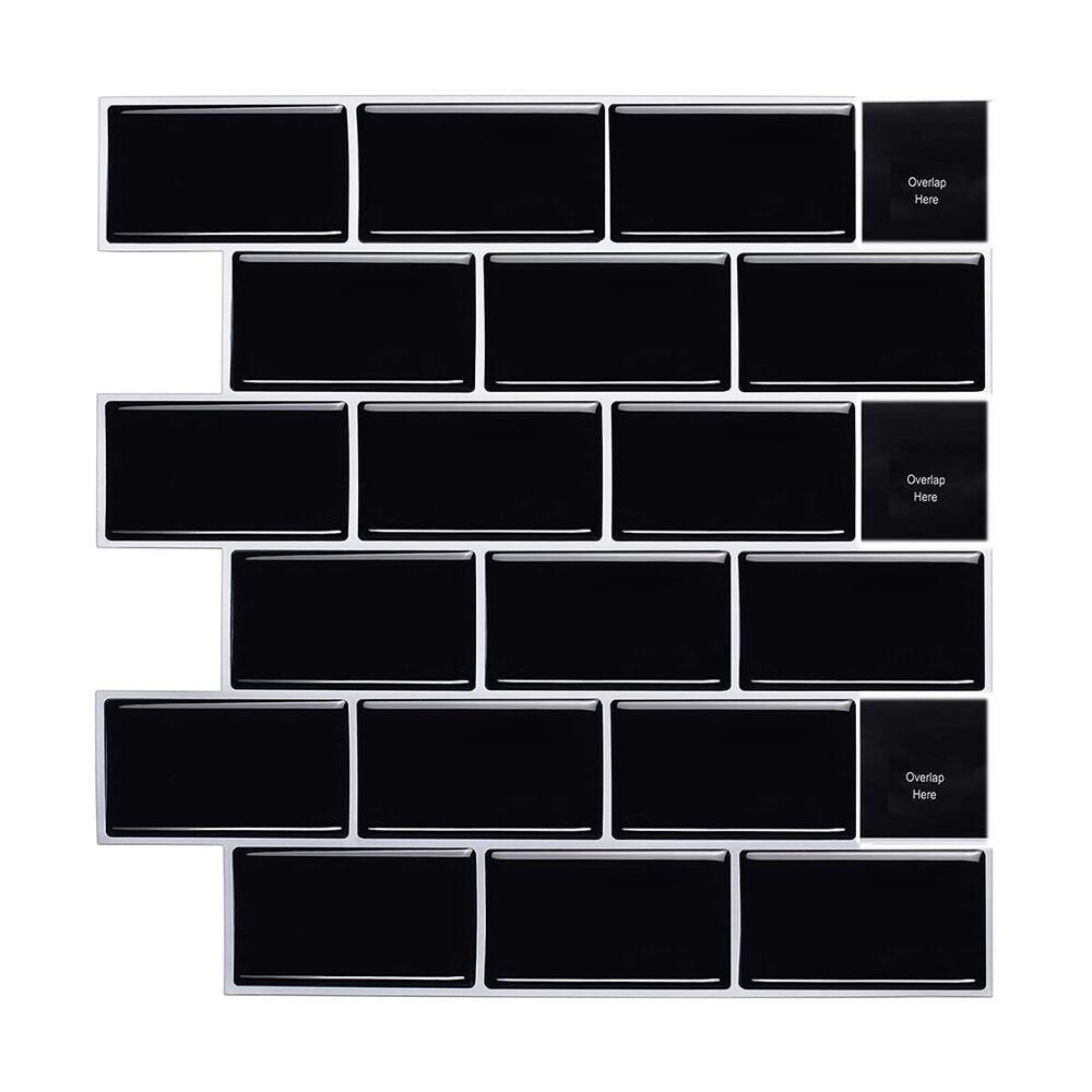 Pastilha Autoadesiva Metrô Black 30,5x30,5 Málaga