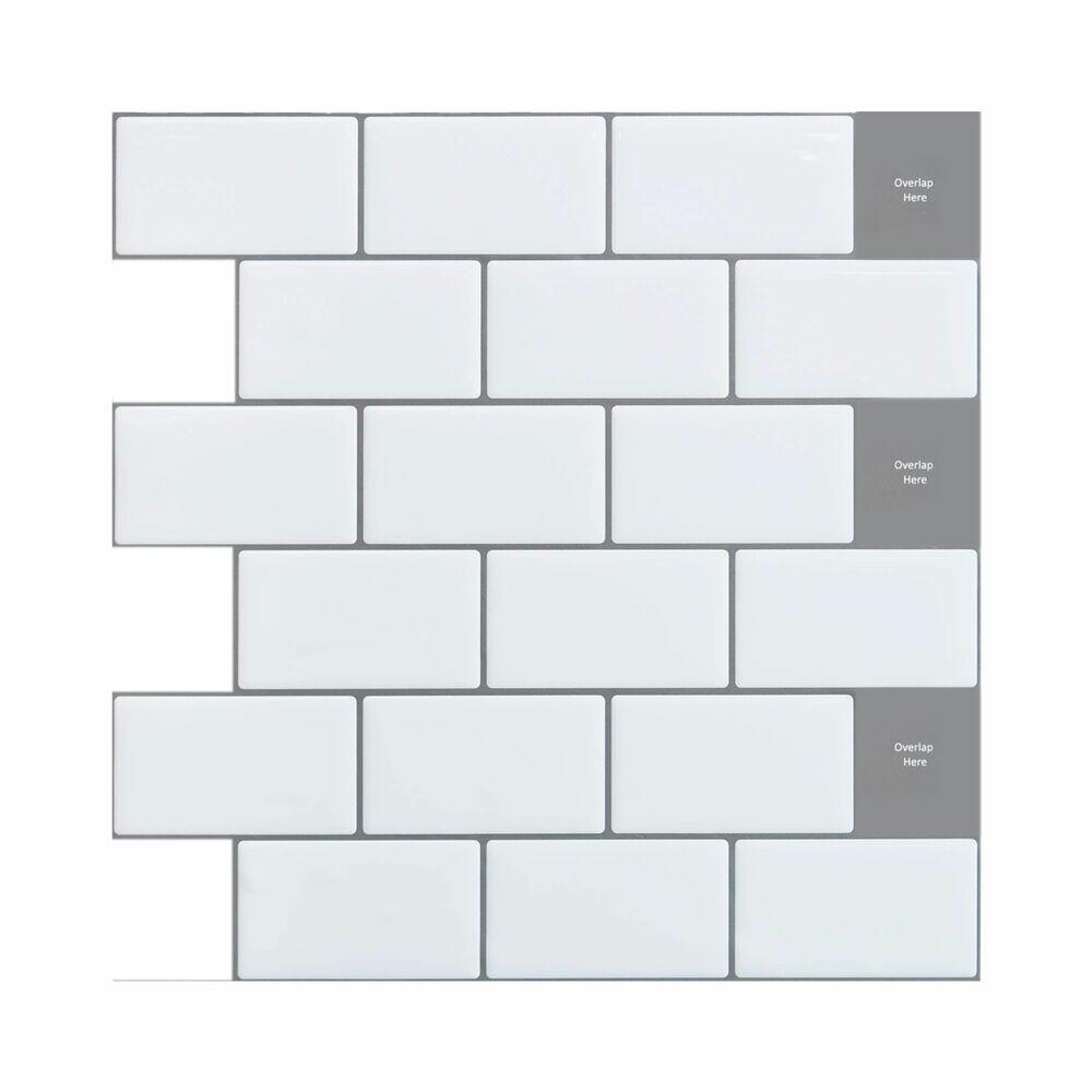 Pastilha Autoadesiva Metrô White 30,5x30,5 Málaga