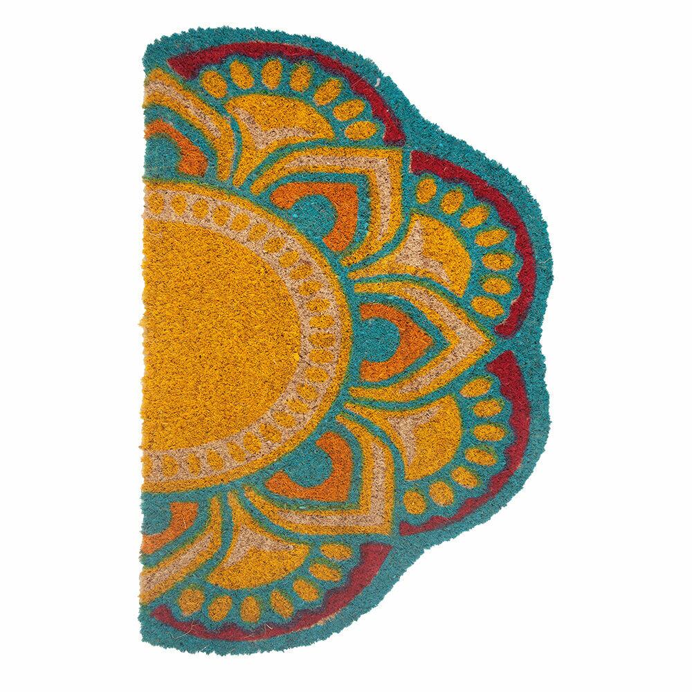 Capacho Tribal de Fibra de Coco 40x60cm Multicolor Diagonal
