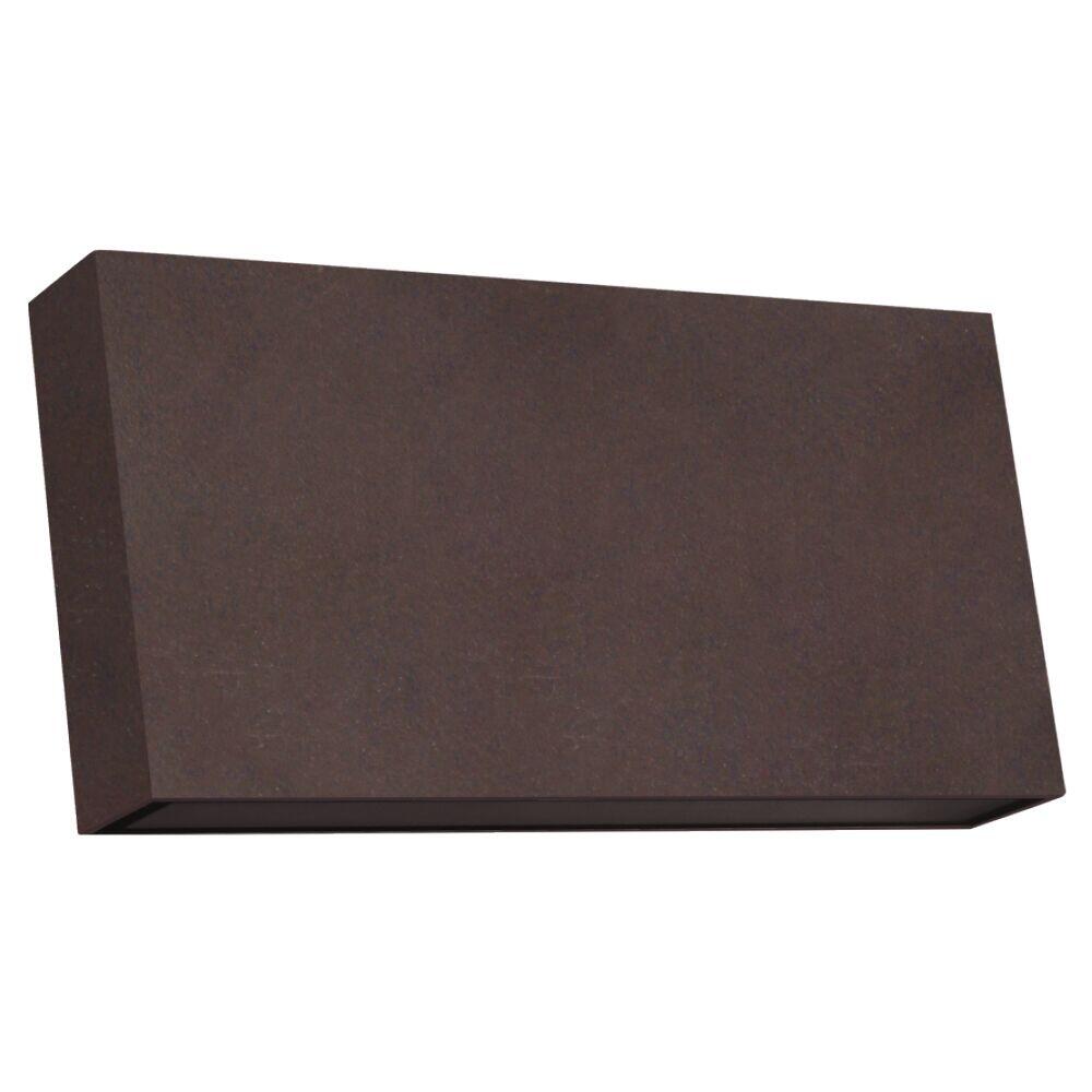 Arandela Externa LED 8W 3000K Cube Slim Marrom Luz Amarela Gaya