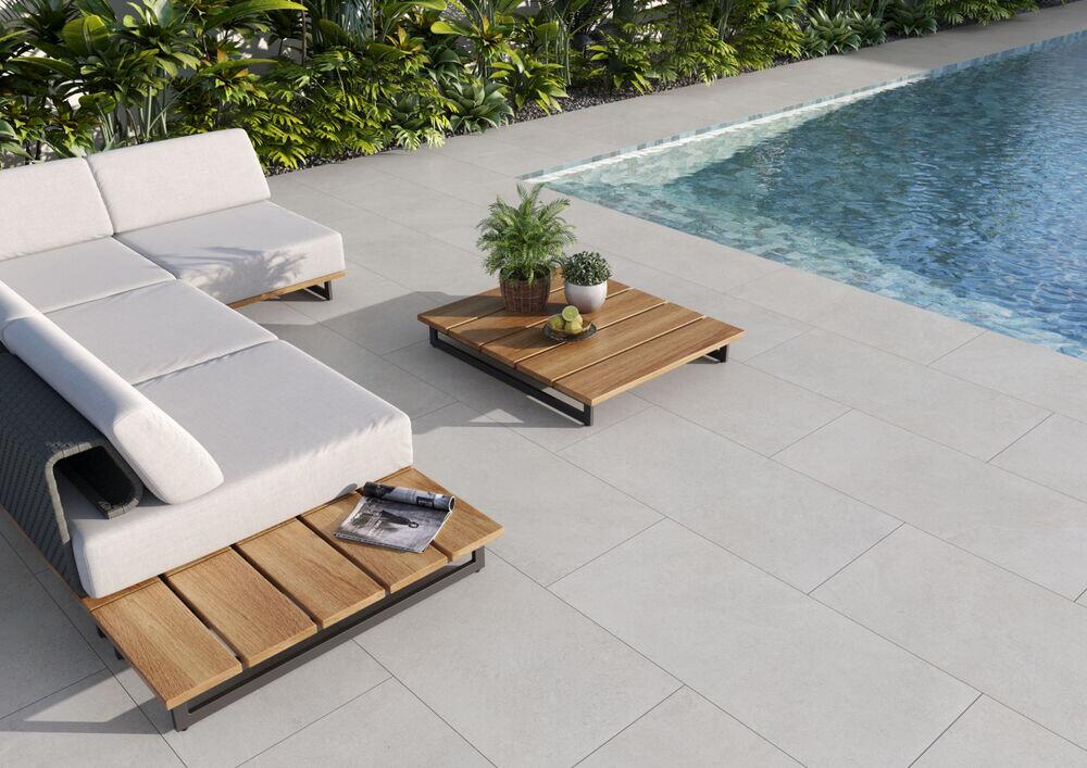 Porcelanato Caliza Cinza Retificado Cimento 60x120 Eliane