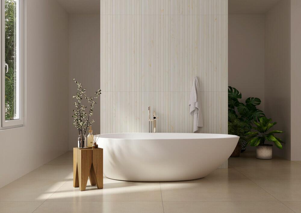 Porcelanato Manila Marfim Retificado Cimento 120x120 Eliane