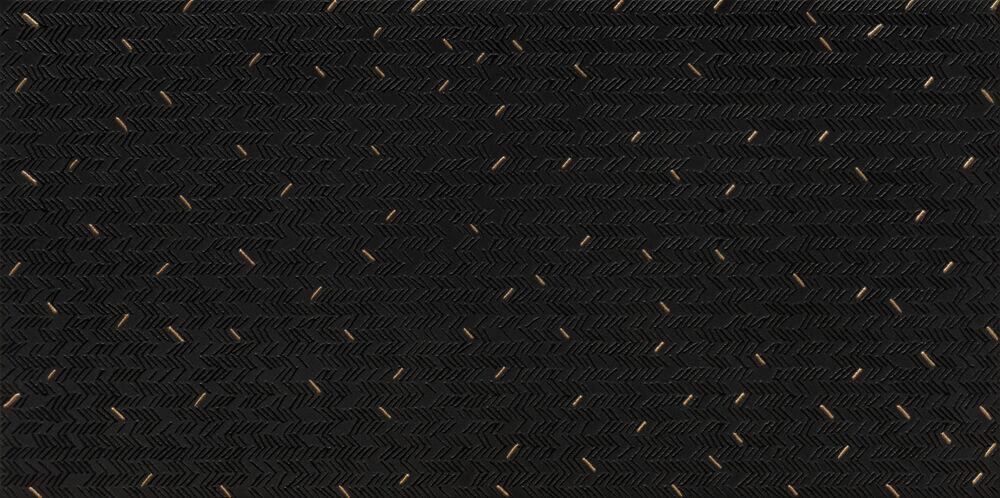 Faixa Perseu Preto Decorado Retificado 45x90 Eliane