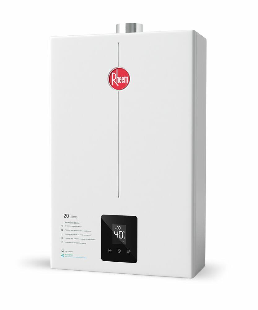 Aquecedor de Água a Gás Digital GLP 20l/min Prestige Bivolt Branco Rheem