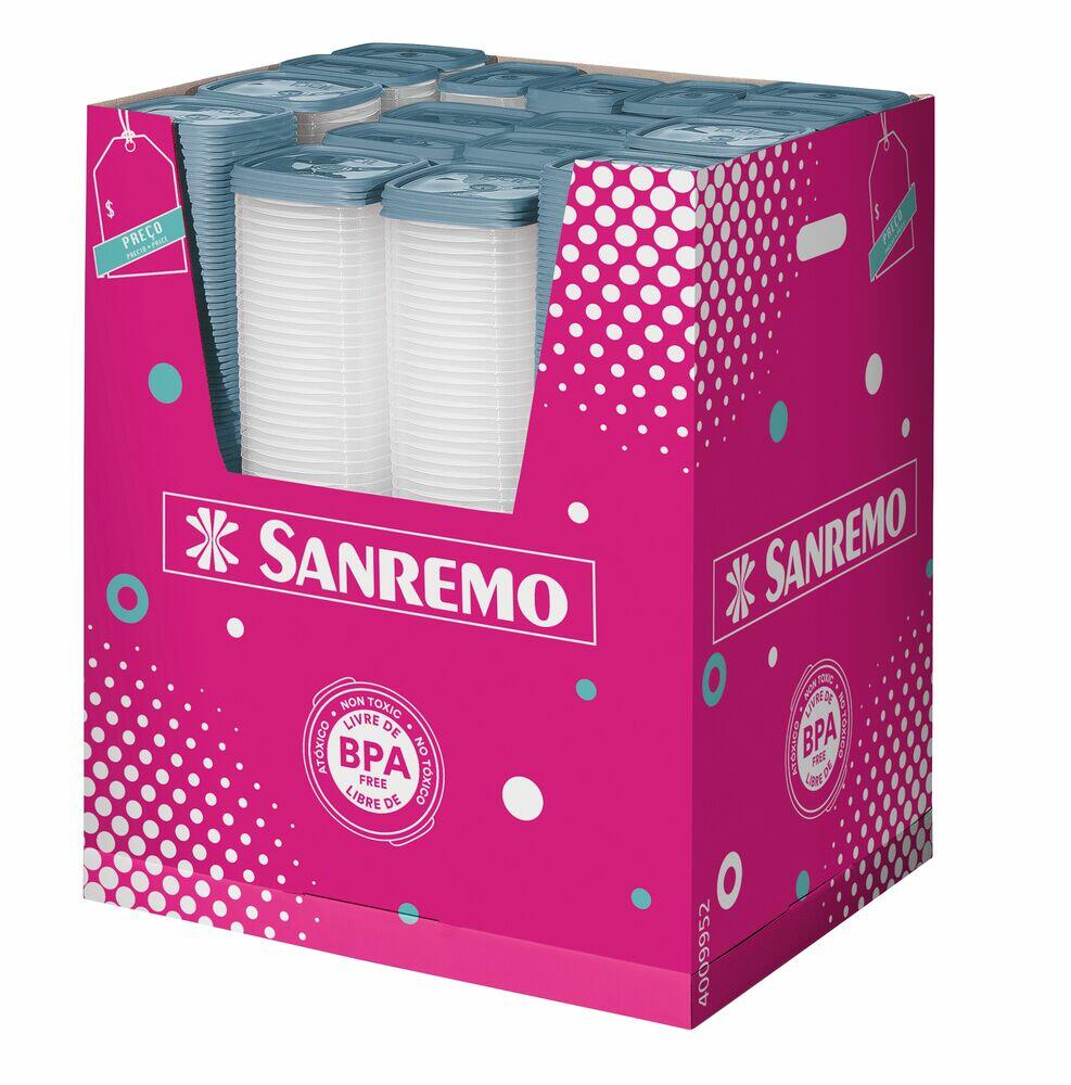 Pote de Plástico Cristal Sanremo *FEIRINHA*