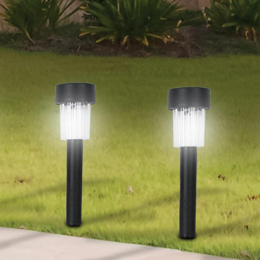 Espeto Jardim Solar 1W Preto Luz Branca Gaya