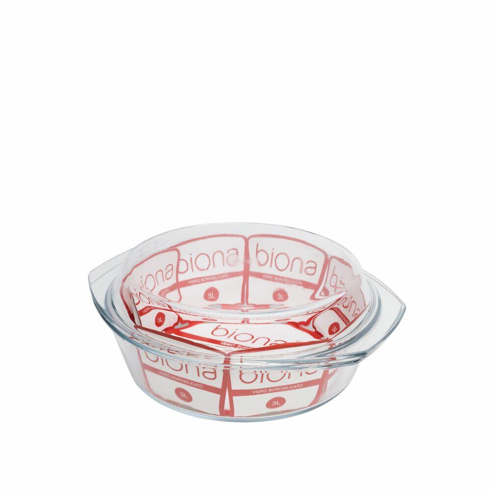 Assadeira de Vidro Redonda 3L Incolor Oxford