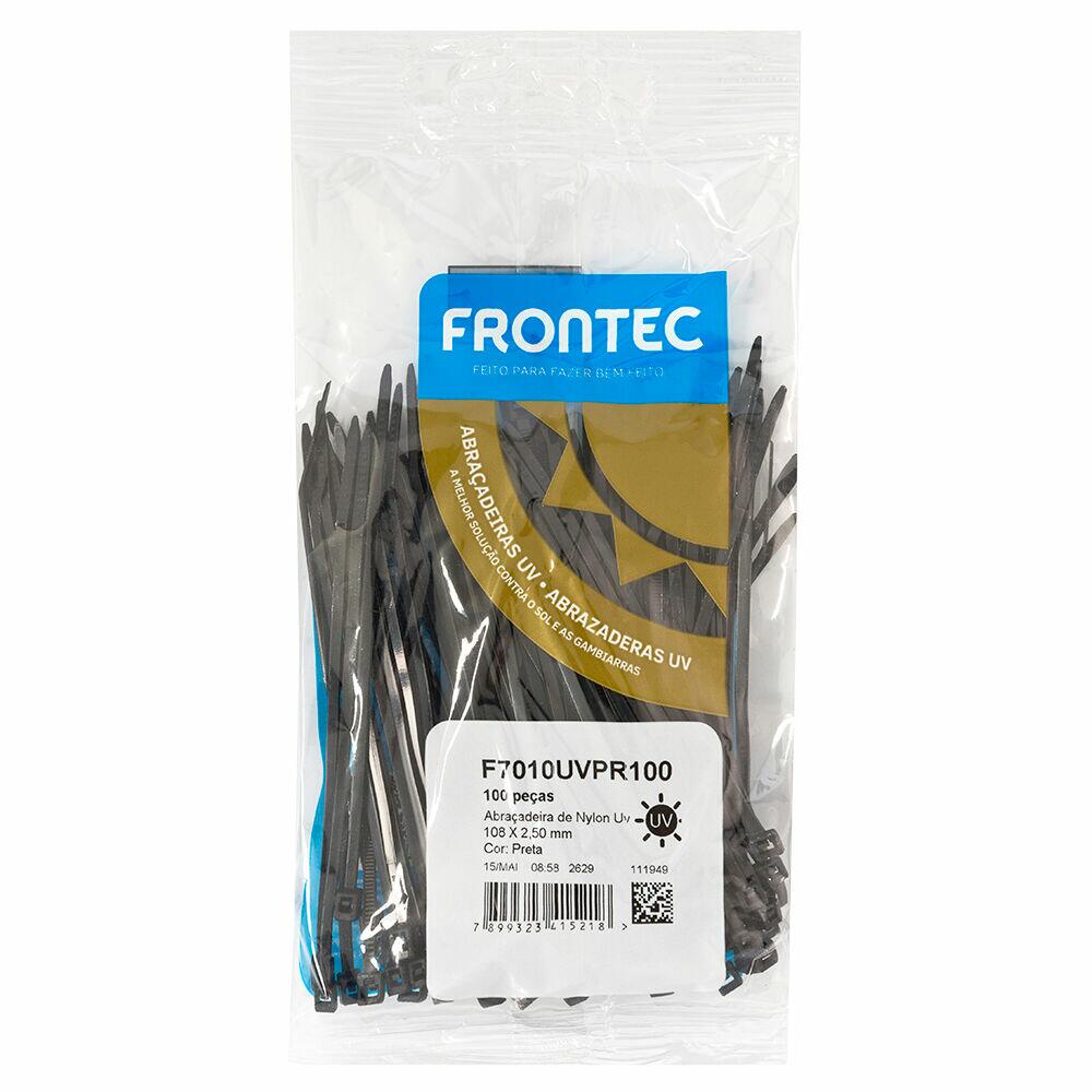 Abraçadeira Nylon 2,5x100mm Preto 100 Peças Frontec