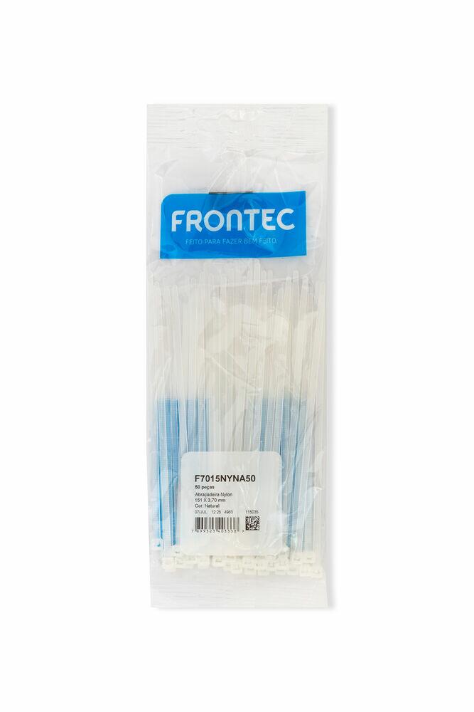 Abraçadeira Nylon 3,7x150mm Natural 50 Peças Frontec