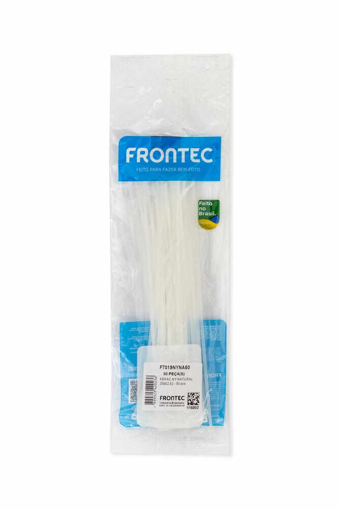 Abraçadeira Nylon 2,5x209mm Natural 50 Peças Frontec