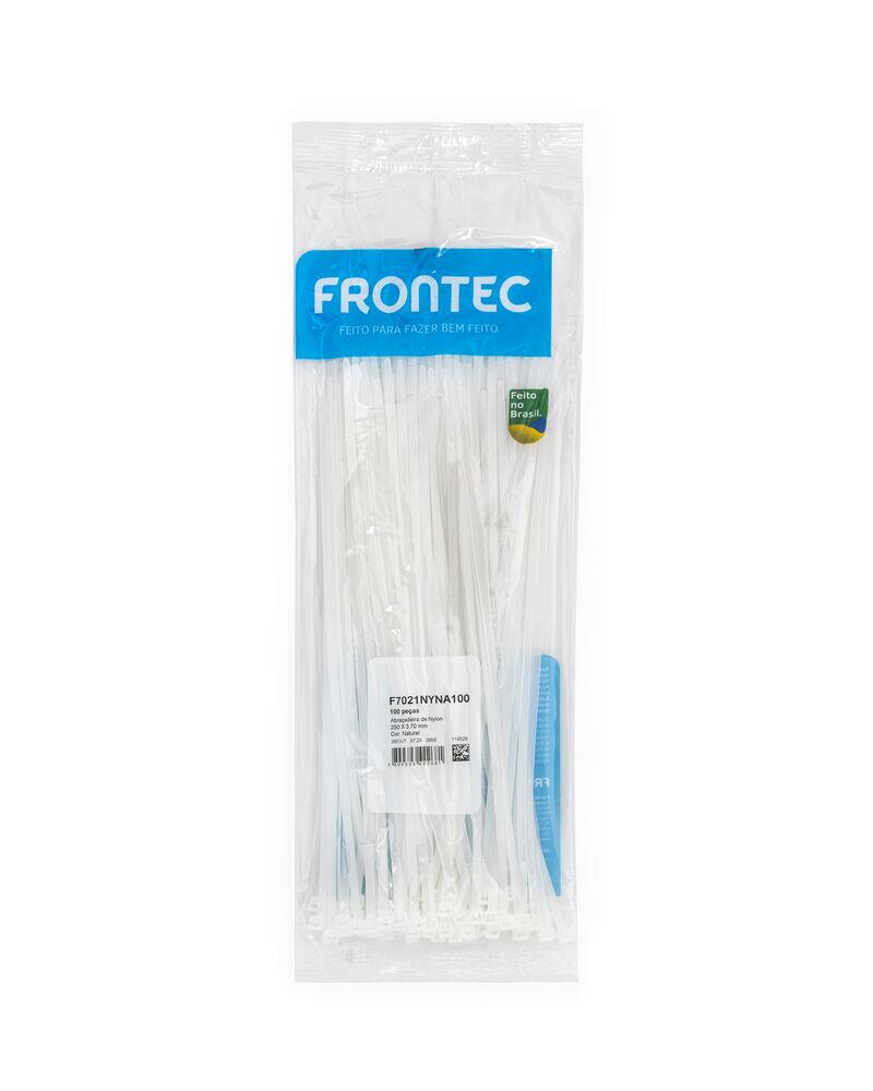 Abraçadeira Nylon 100 Peças 2,5x209mm Branco Frontec