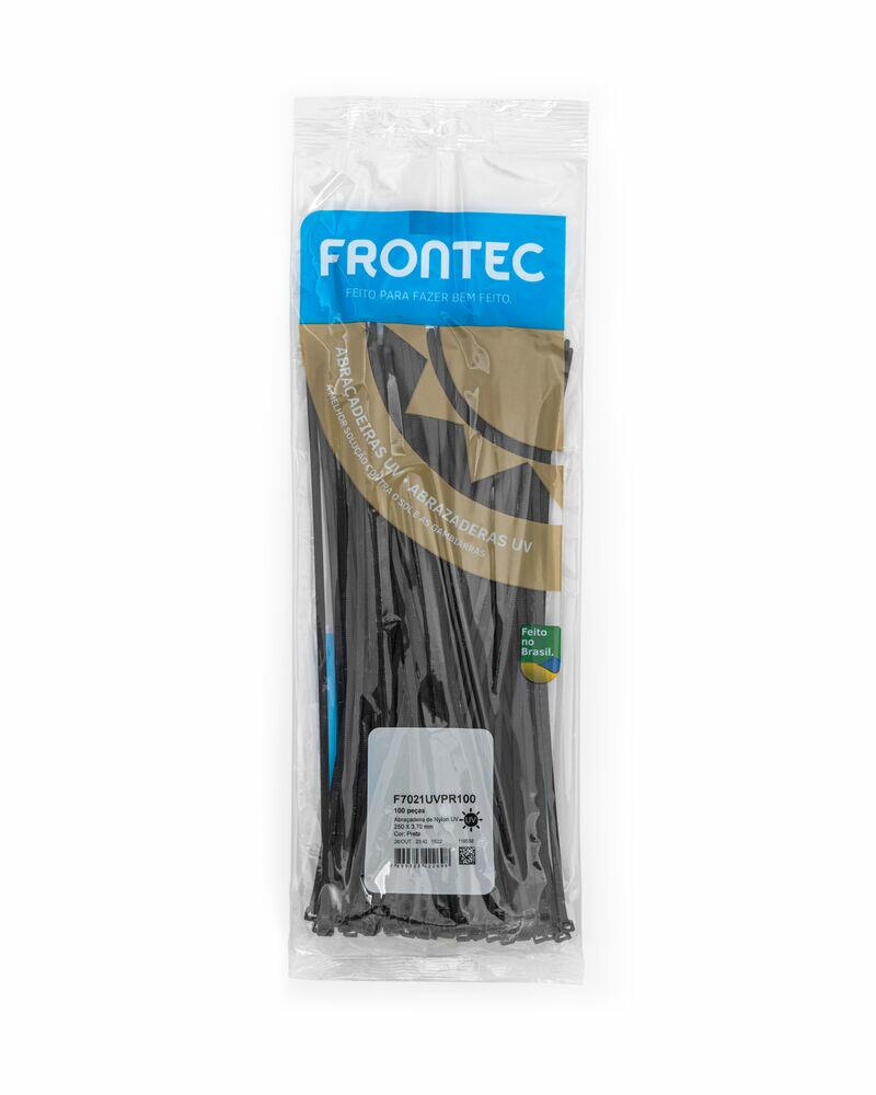 Abraçadeira Nylon 100 Peças 3,7x250mm Preto Frontec