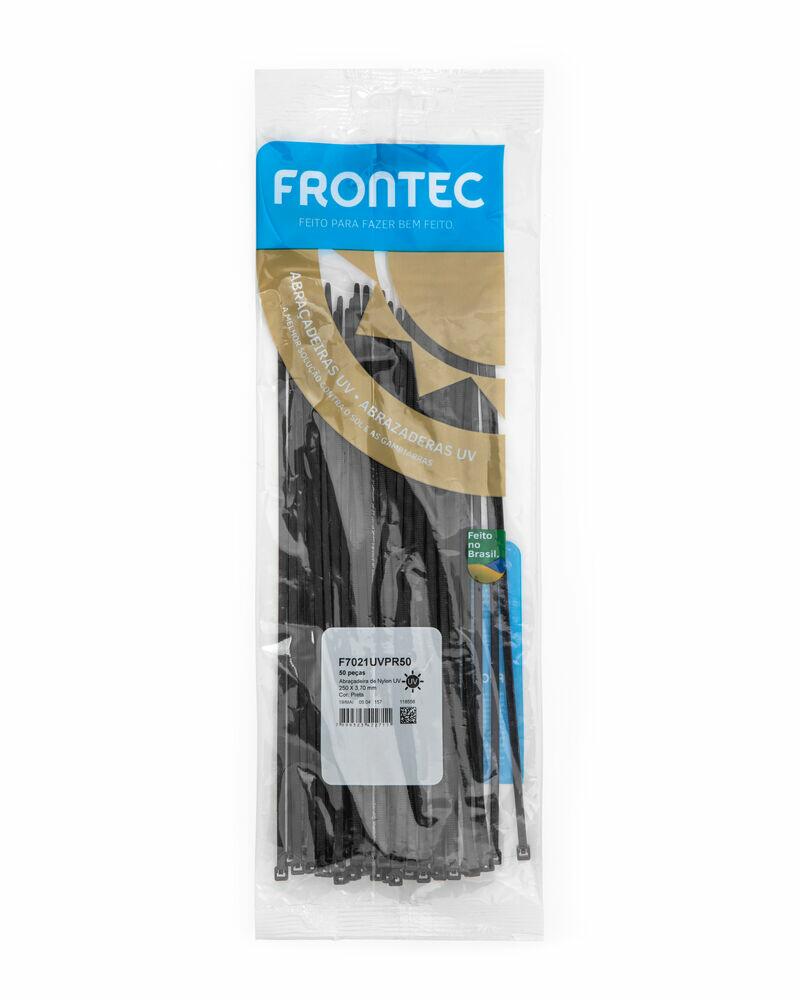 Abraçadeira Nylon 3,7x250mm Preto 50 Peças Frontec