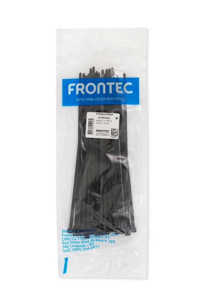 Abraçadeira Nylon 4,8x238mm Preto 40 Peças Frontec