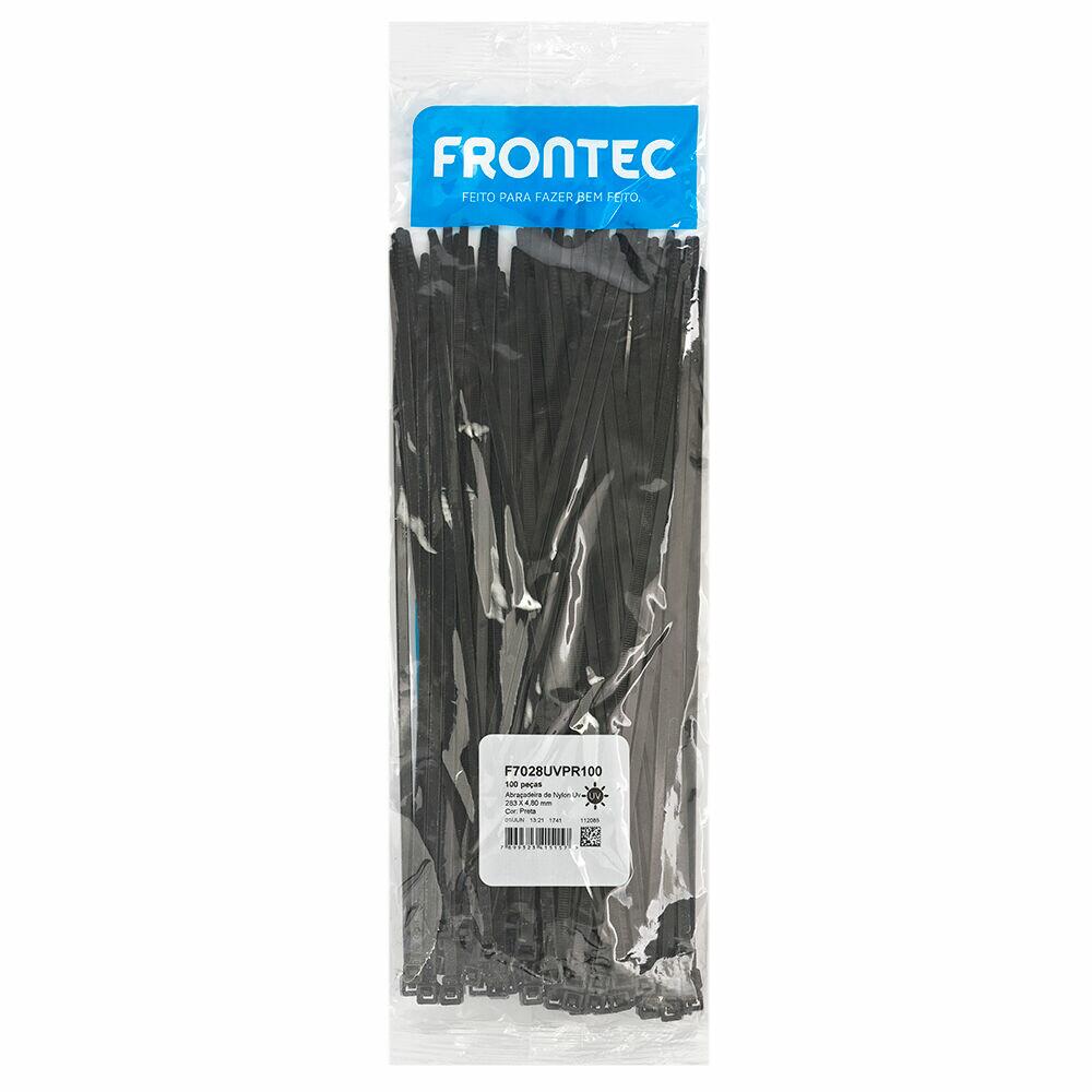 Abraçadeira Nylon 100 Peças 4,8x238mm Preto Frontec