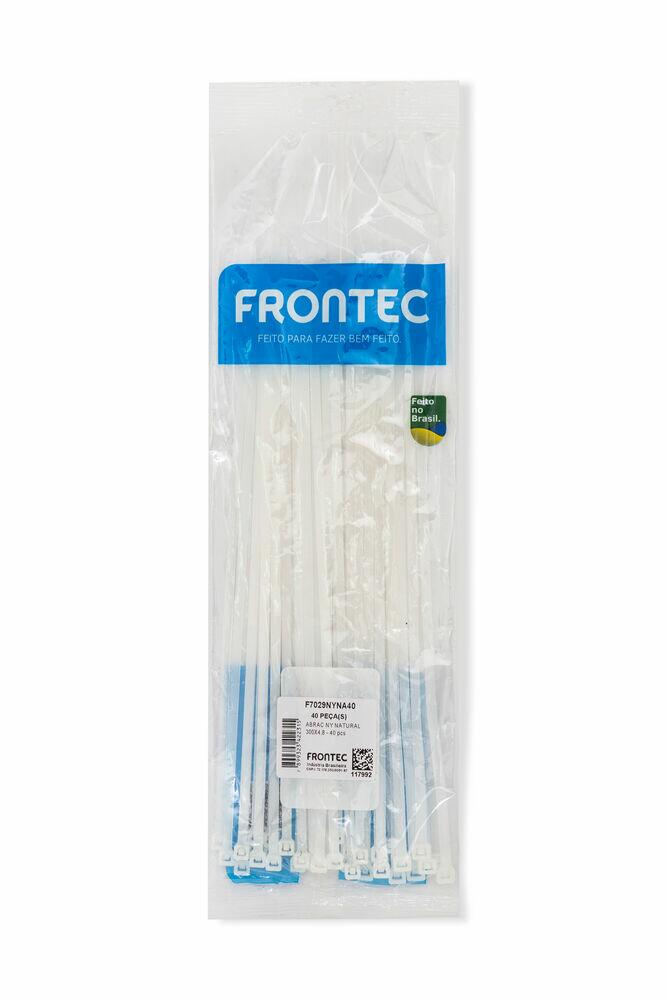 Abraçadeira Nylon 4,8x300mm Natural 40 Peças Frontec