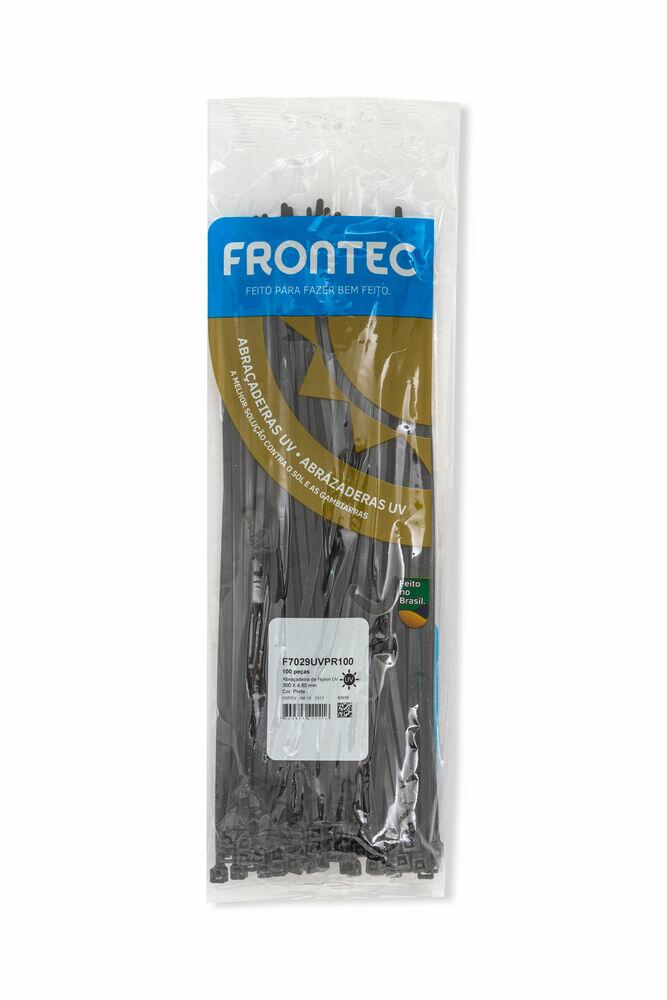 Abraçadeira Nylon 4,8x300mm Preto 100 Peças Frontec