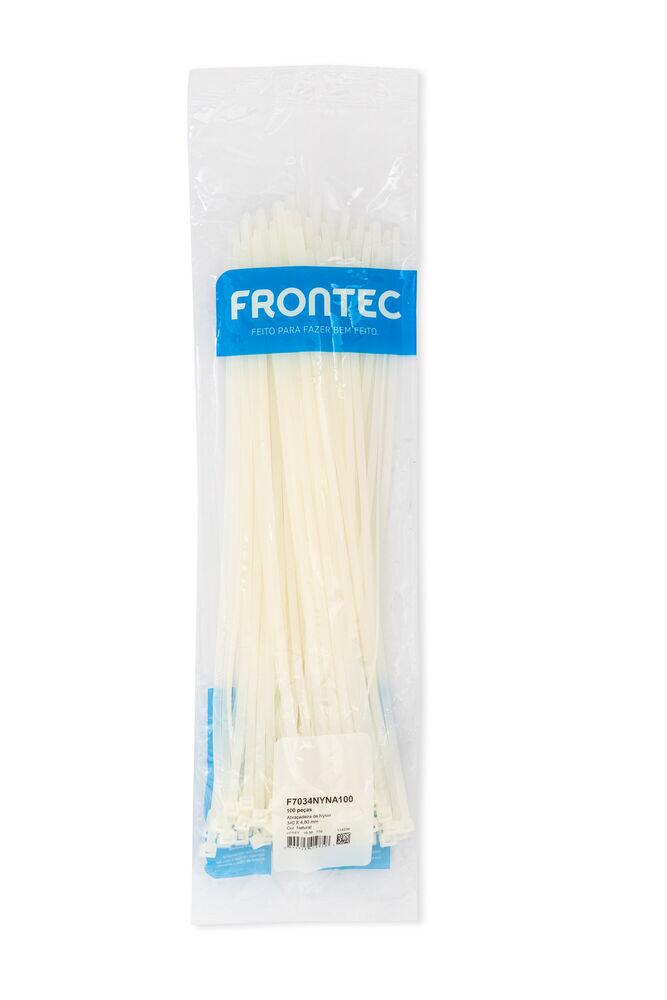 Abraçadeira Nylon 100 Peças 4,8x340mm Natural Frontec