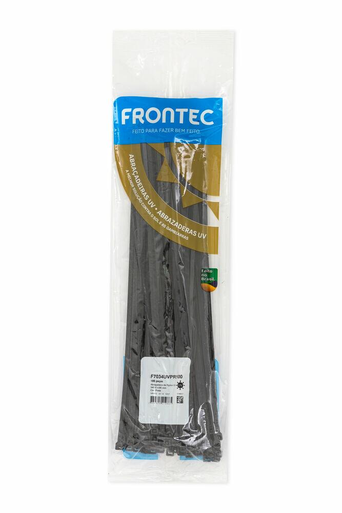 Abraçadeira Nylon 100 Peças 4,8x340mm Preto Frontec