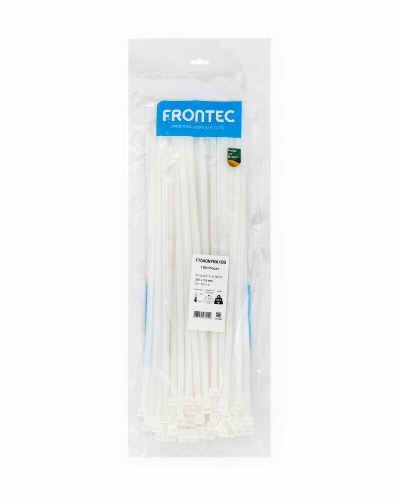 Abraçadeira Nylon 100 Peças 4,8x400mm Natural Frontec