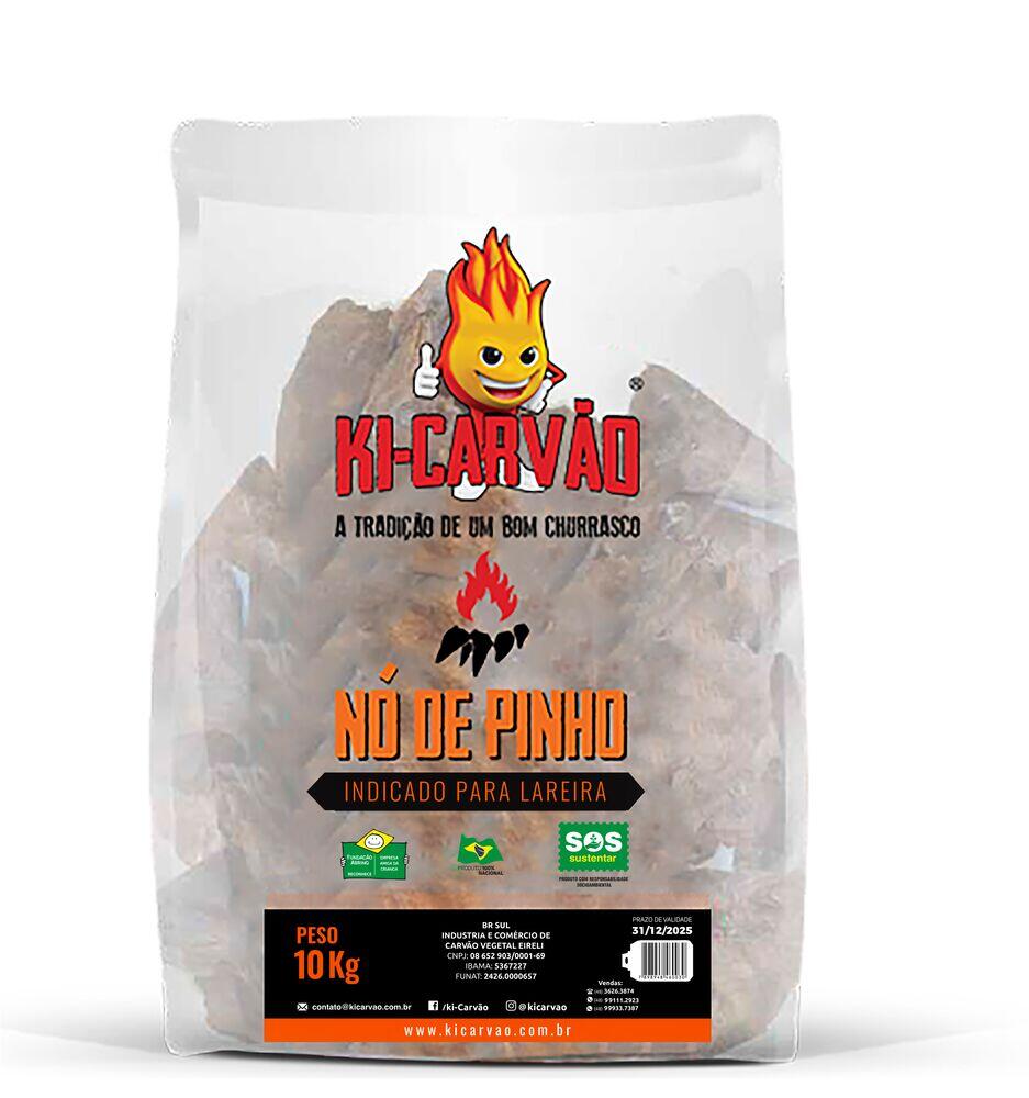 Nó de Pinho Ki-Carvão 10kg Transparente