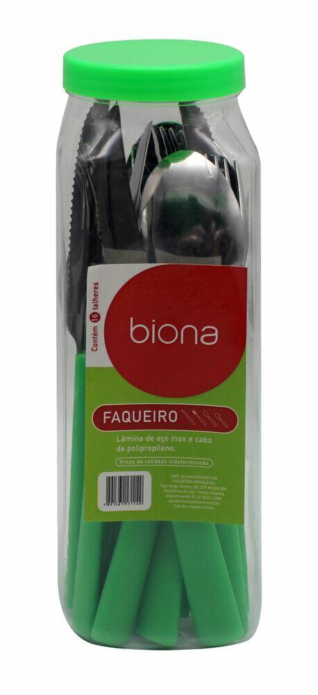 Faqueiro Oxford 16 Peças Verde Limão