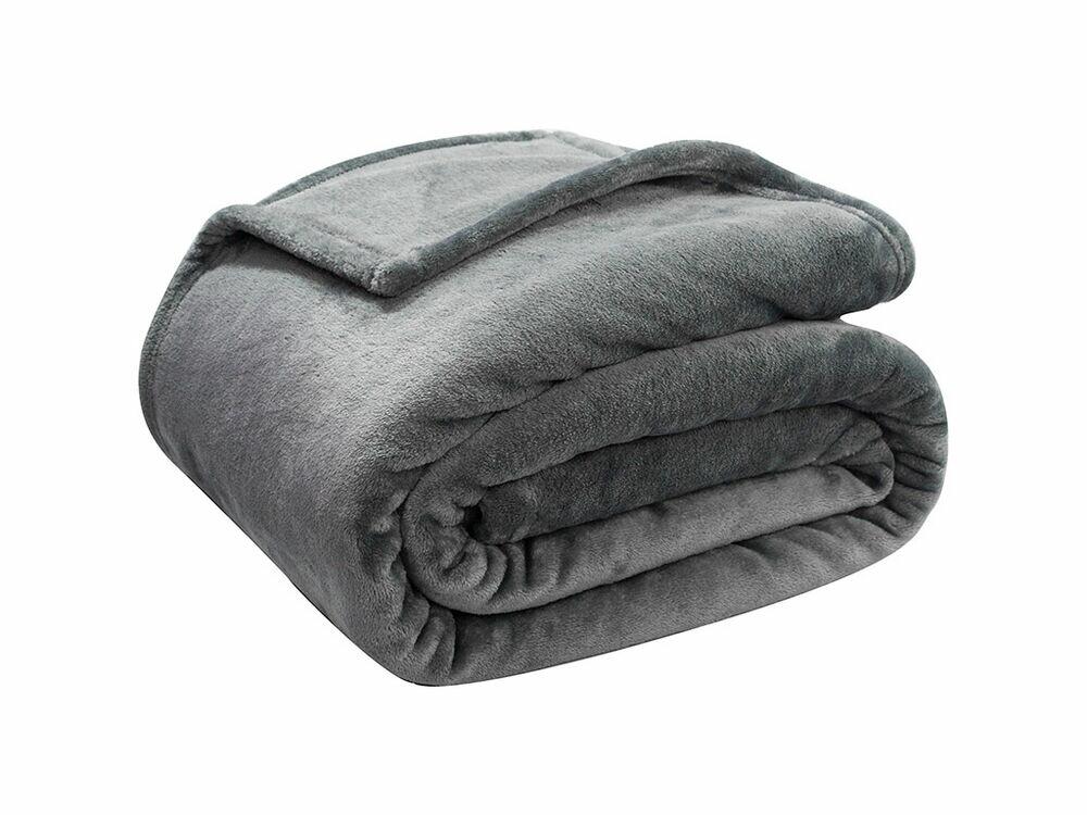 Cobertor Solteiro Velour Cinza Escuro Camesa SP