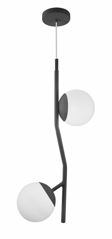 Pendente 2 Lâmpadas G9 Flora Vertical Preto Blumenau Iluminação