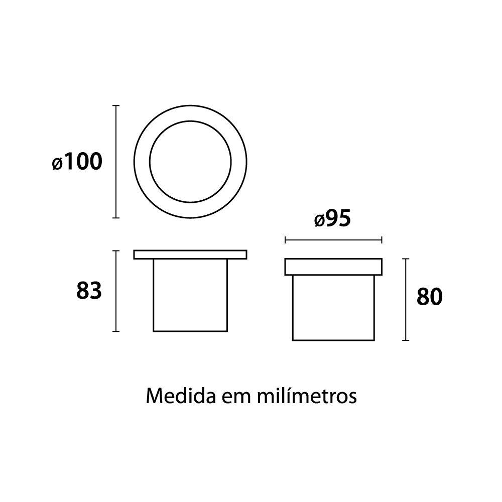 Embutido de Solo Dresden LED IP67 Inox 5w 3.000k Luz Branco Quente Blumenau Iluminação