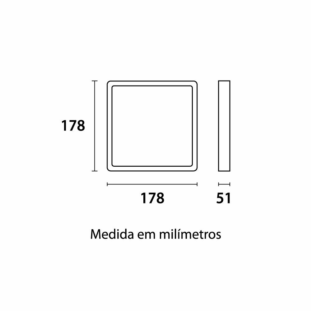 Arandela Berlin LED Quadrado 12w 3.000k Luz Branco Quente Blumenau Iluminação