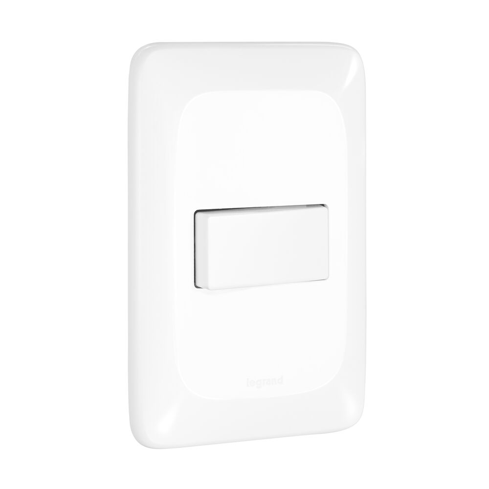 Conjunto Interruptor 1 Seção Intermediário Pop Branco Pial