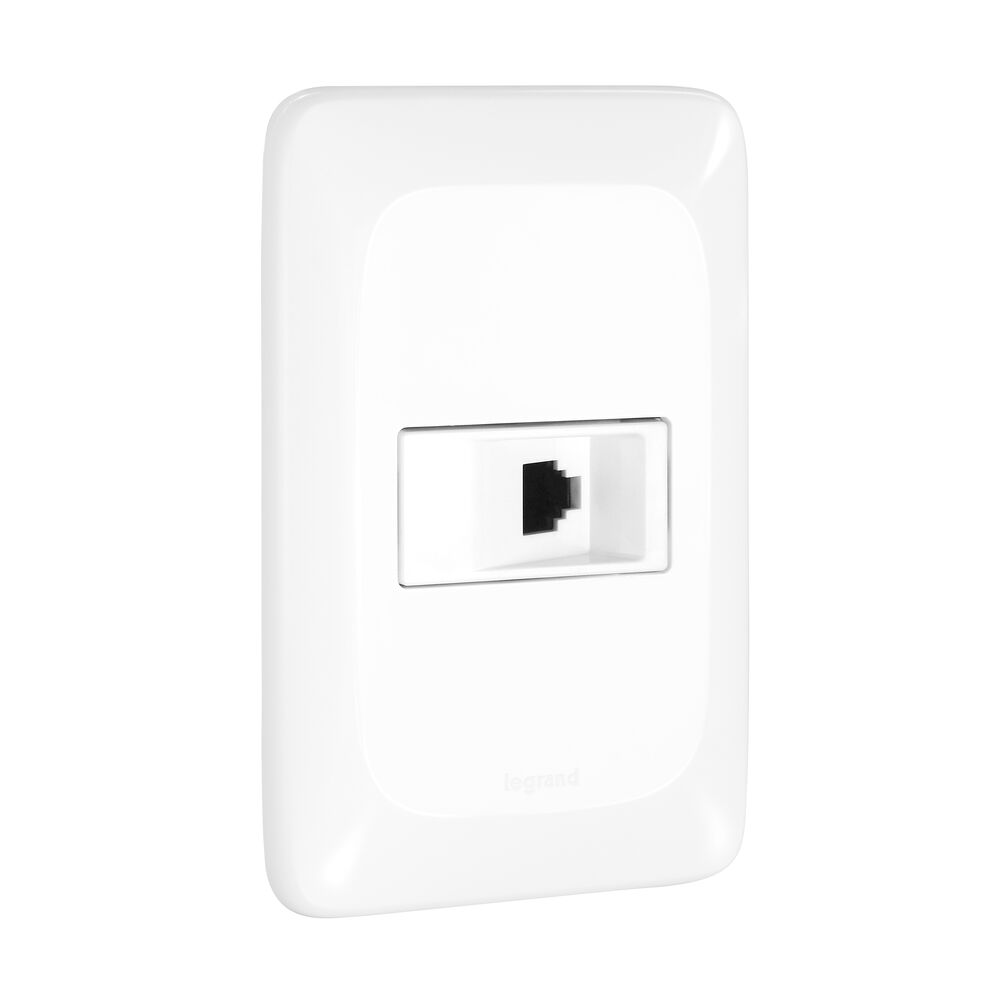 Conjunto 1 Seção Tomada Fone Pop Branco Pial