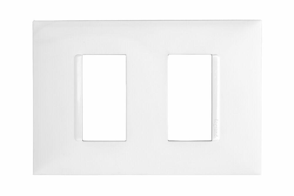 Placa Plus+ 2 Seções Branco Pial